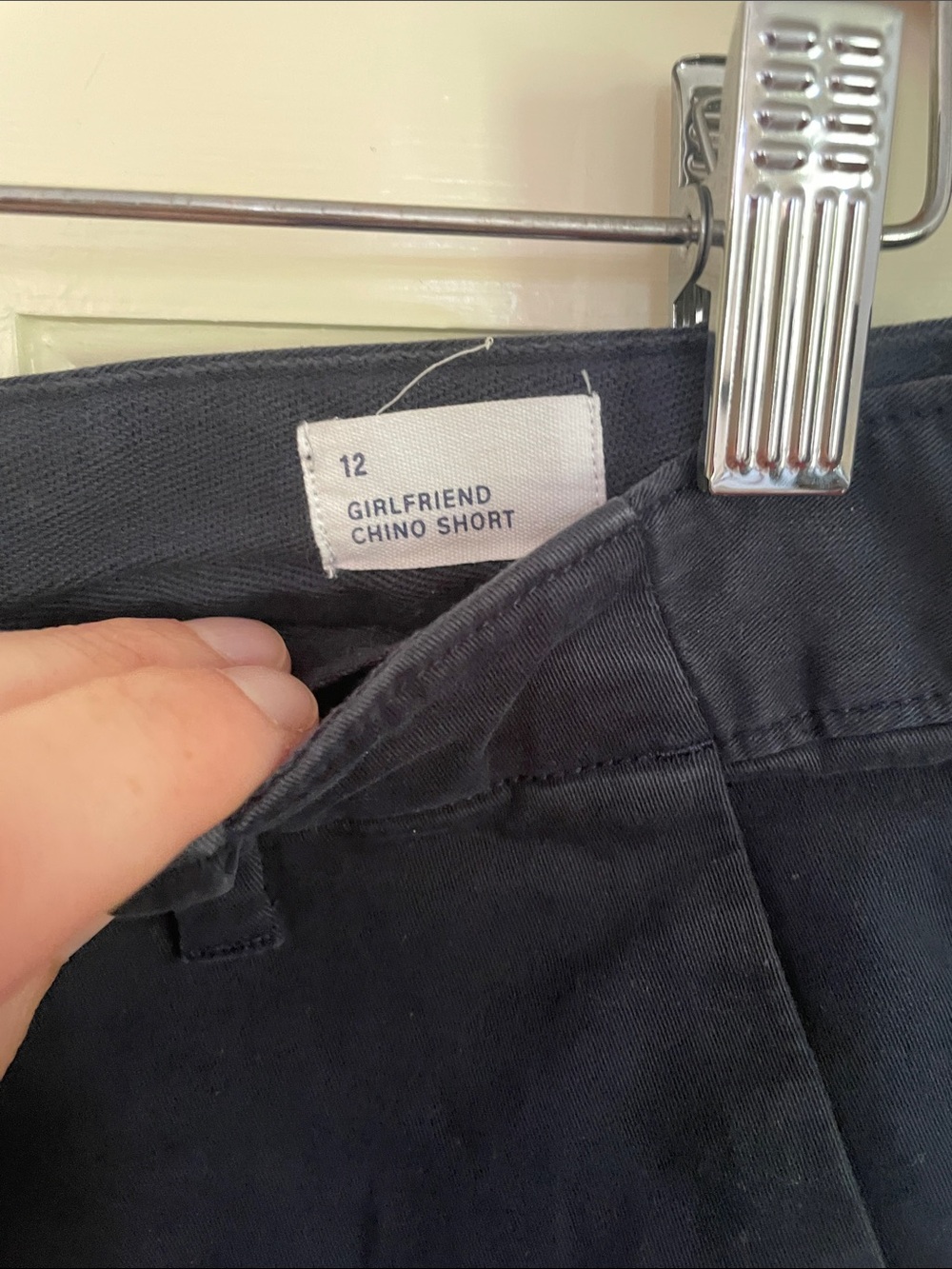 GAP Navy Cotton Chino Bermuda Shorts - Picture 3 of 5